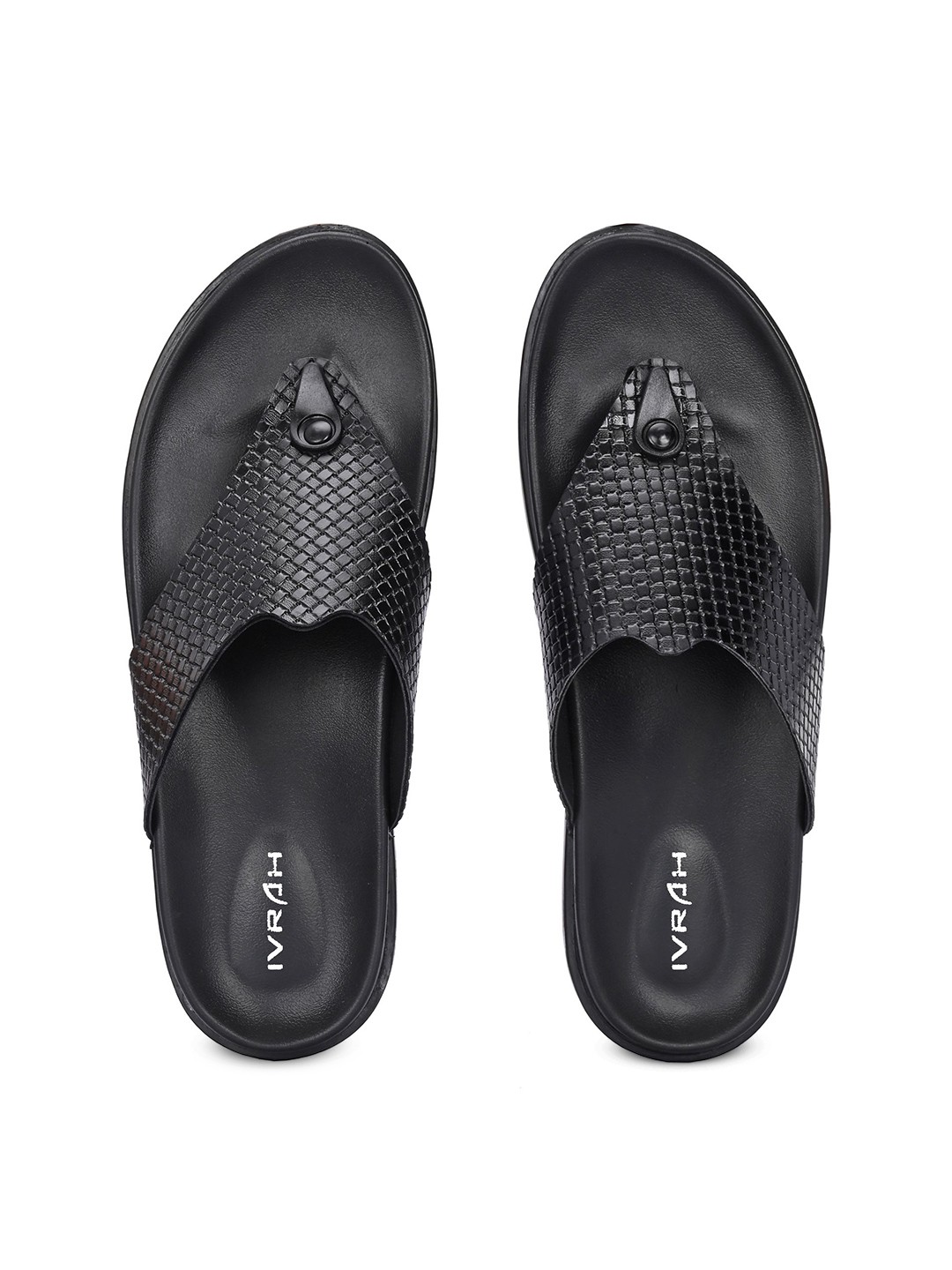 

IVRAH Men Comfort Sandals, Black