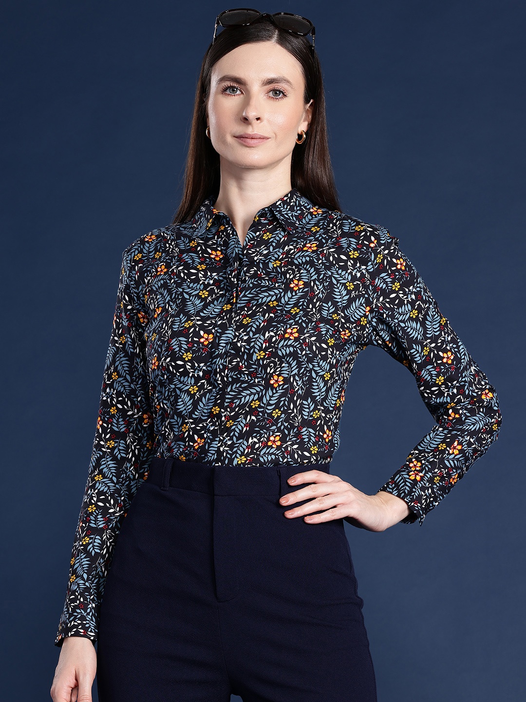 

Hancock Floral Printed Formal Shirt, Black