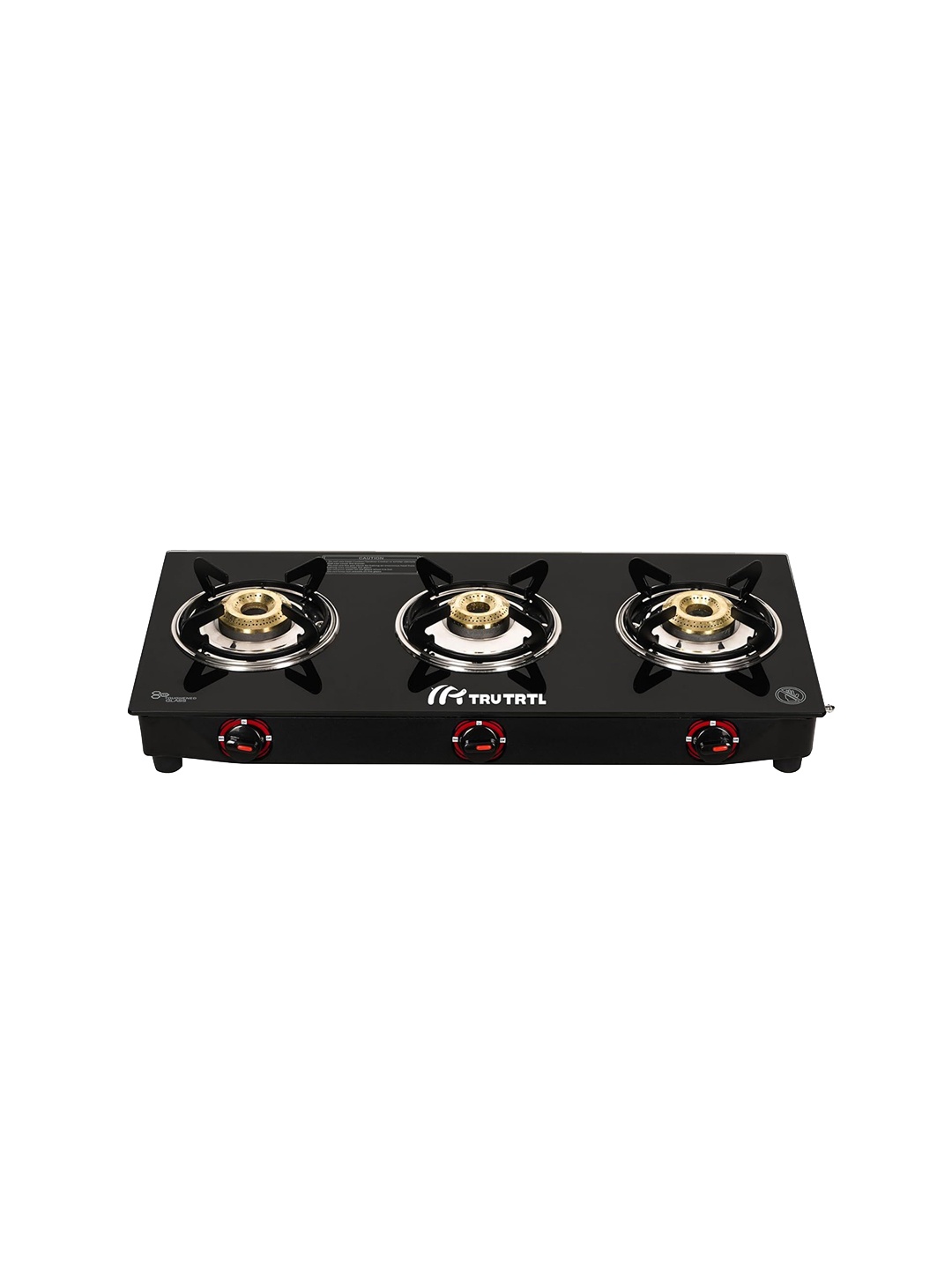 

Trutrtl Black 3 Burner Manual LPG Glass Stove