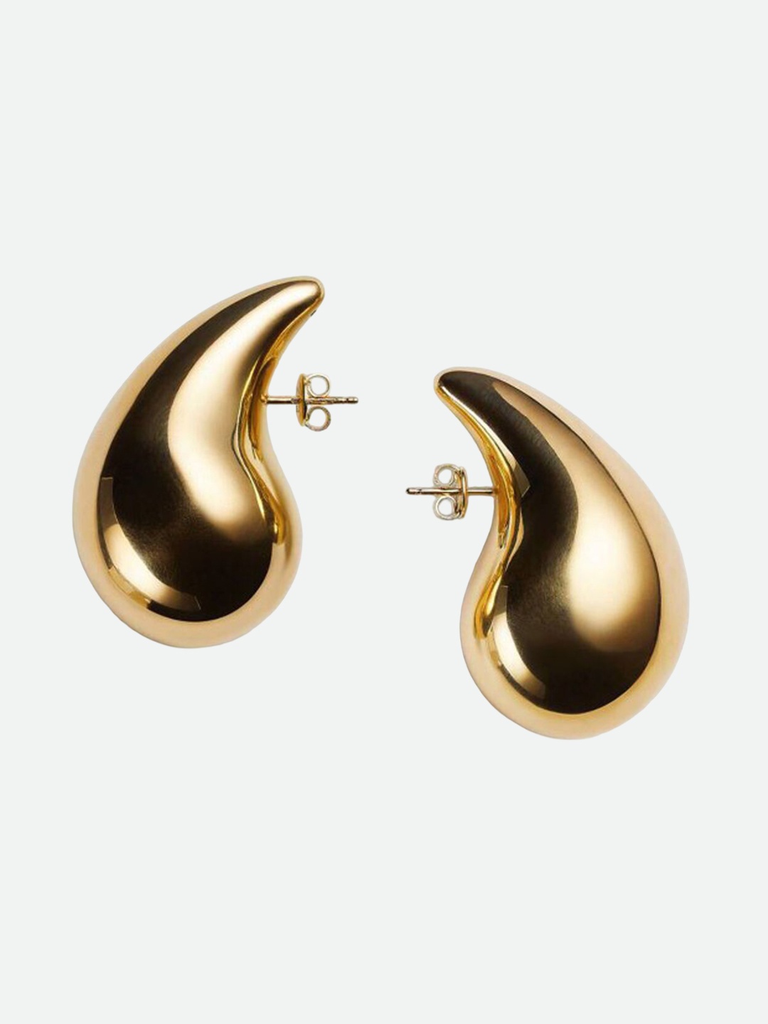 

Softwrap Gold Plated Stainless Steel Teardrop Shaped Stud Earrings