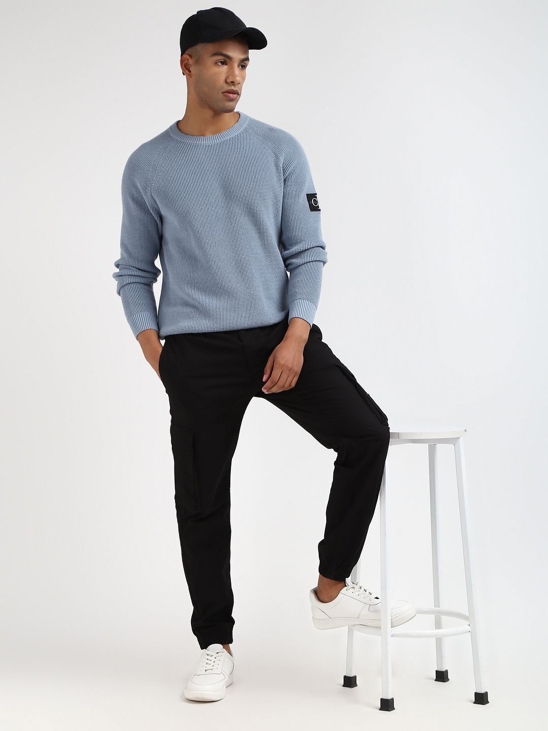 

Calvin Klein Men Cable Knit Pullover, Blue