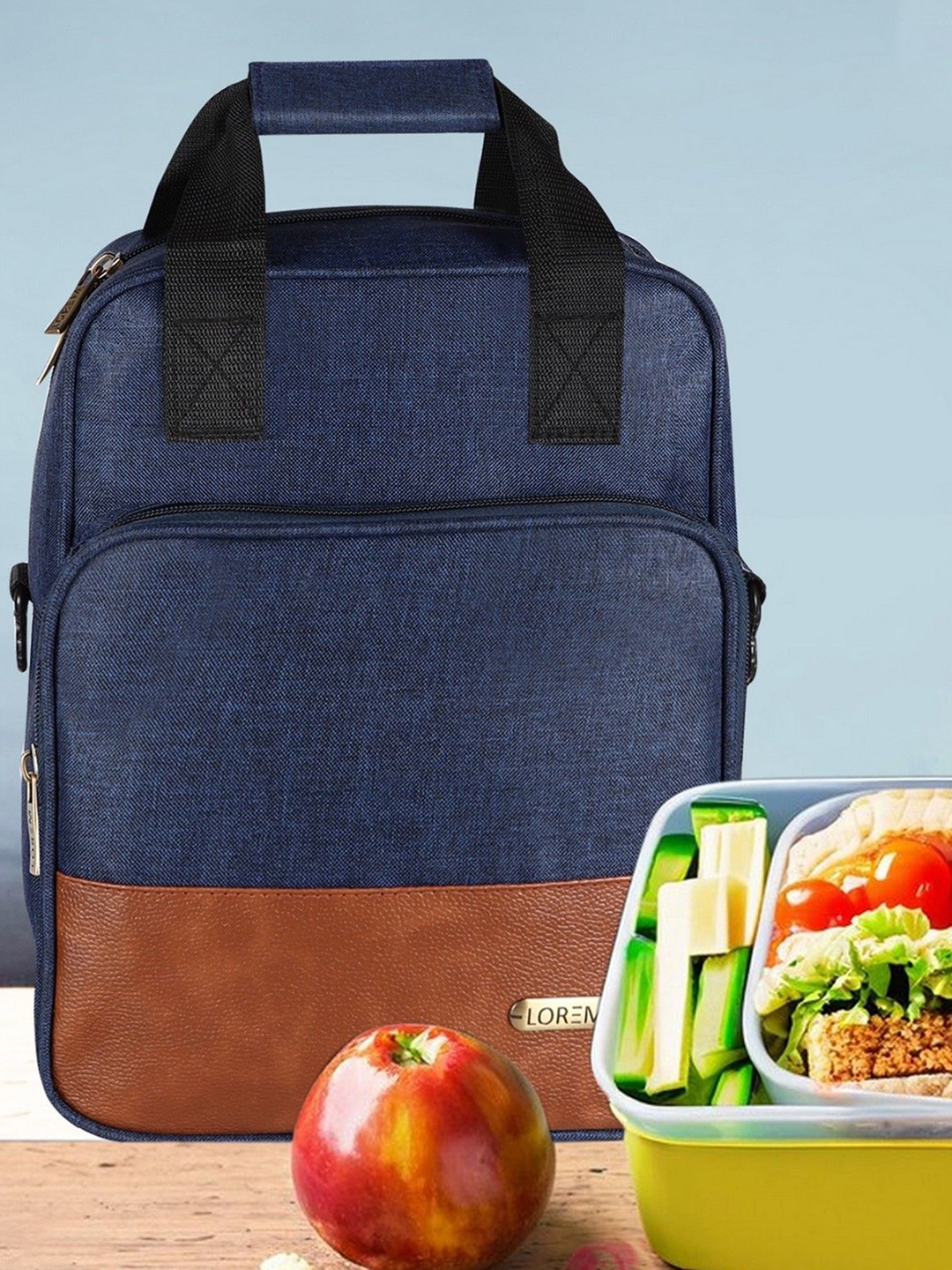 

LOREM Solid Insulated Lunch bag, Navy blue