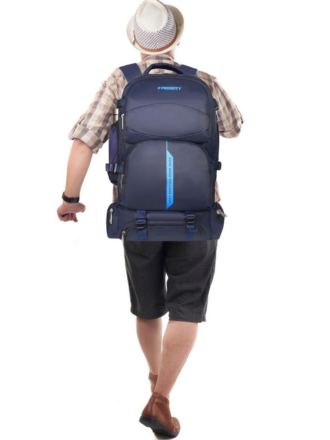 

Priority Unisex Backpack with Hip Strap, Navy blue