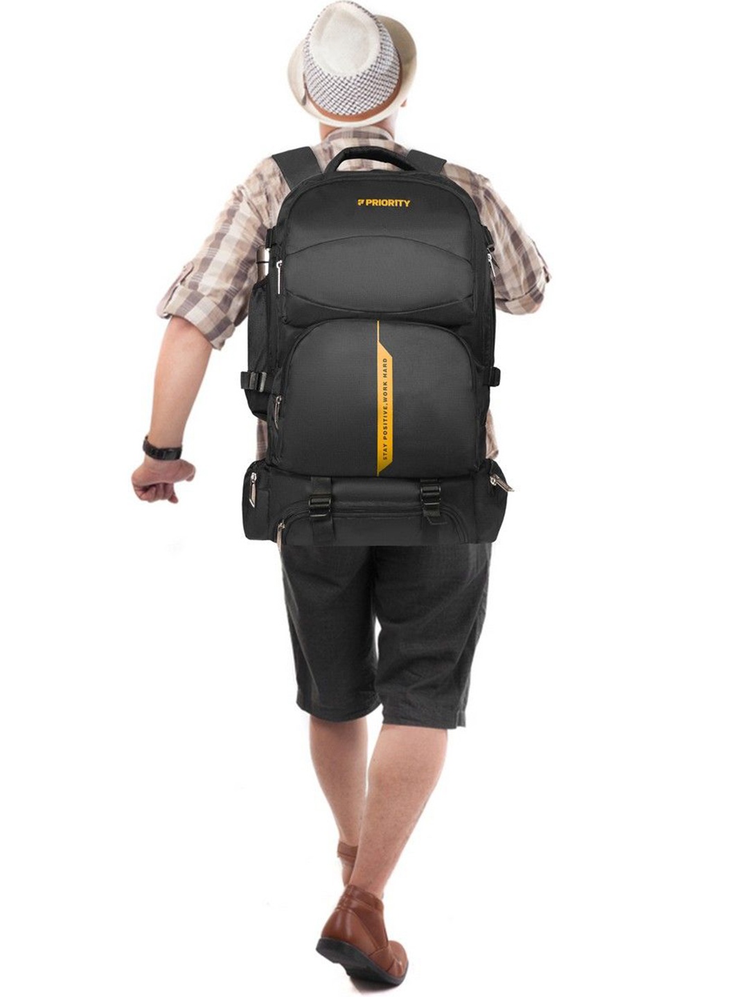 

Priority Unisex Backpack with Hip Strap, Black