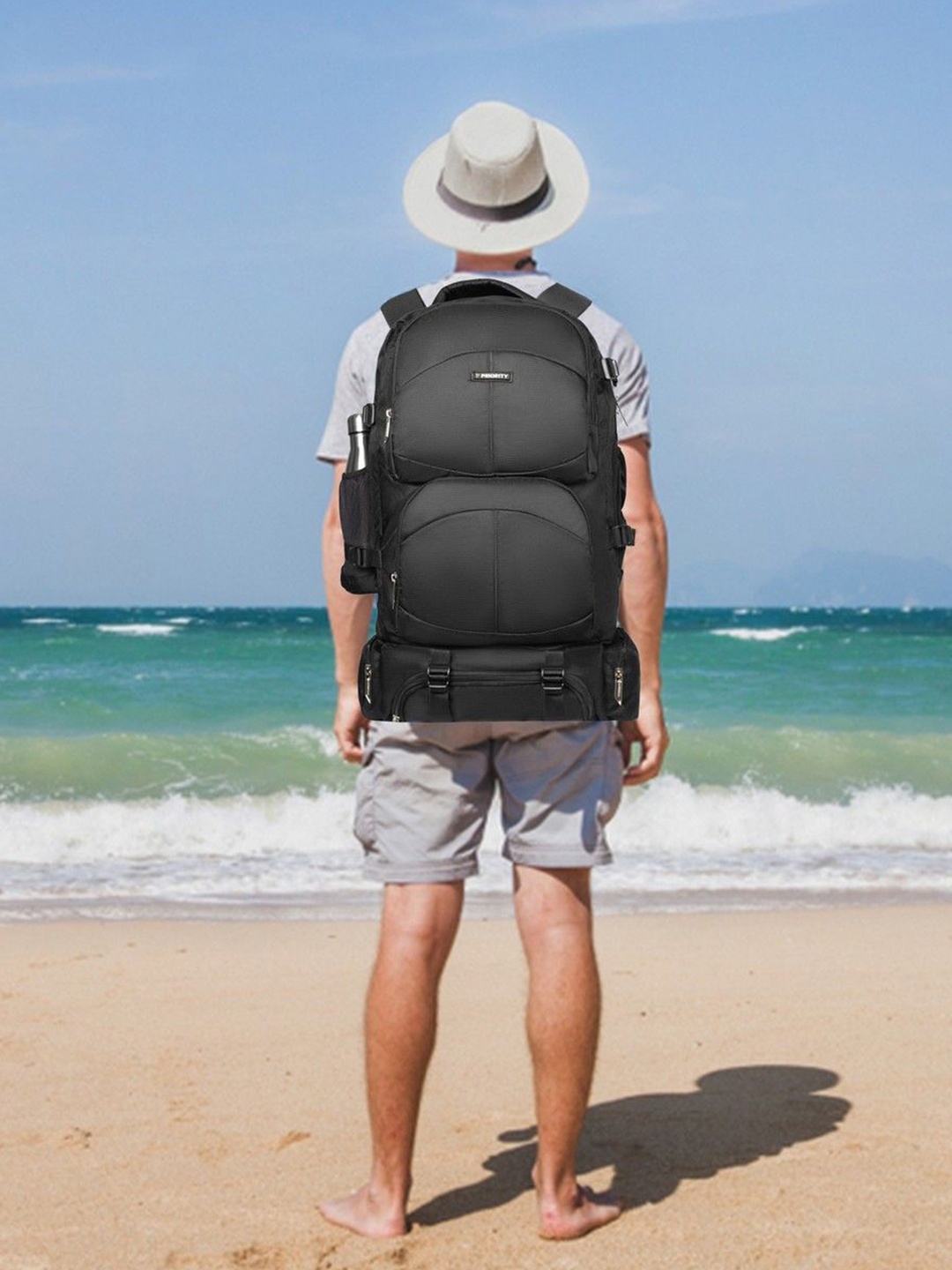 

Priority Unisex Backpack with Hip Strap, Black