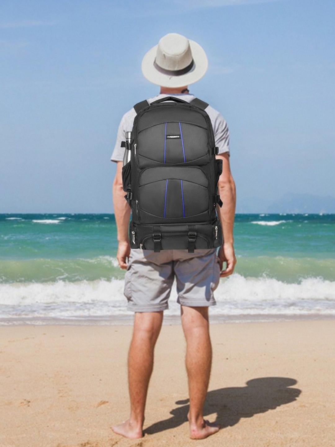 

Priority Unisex Backpack with Hip Strap, Black