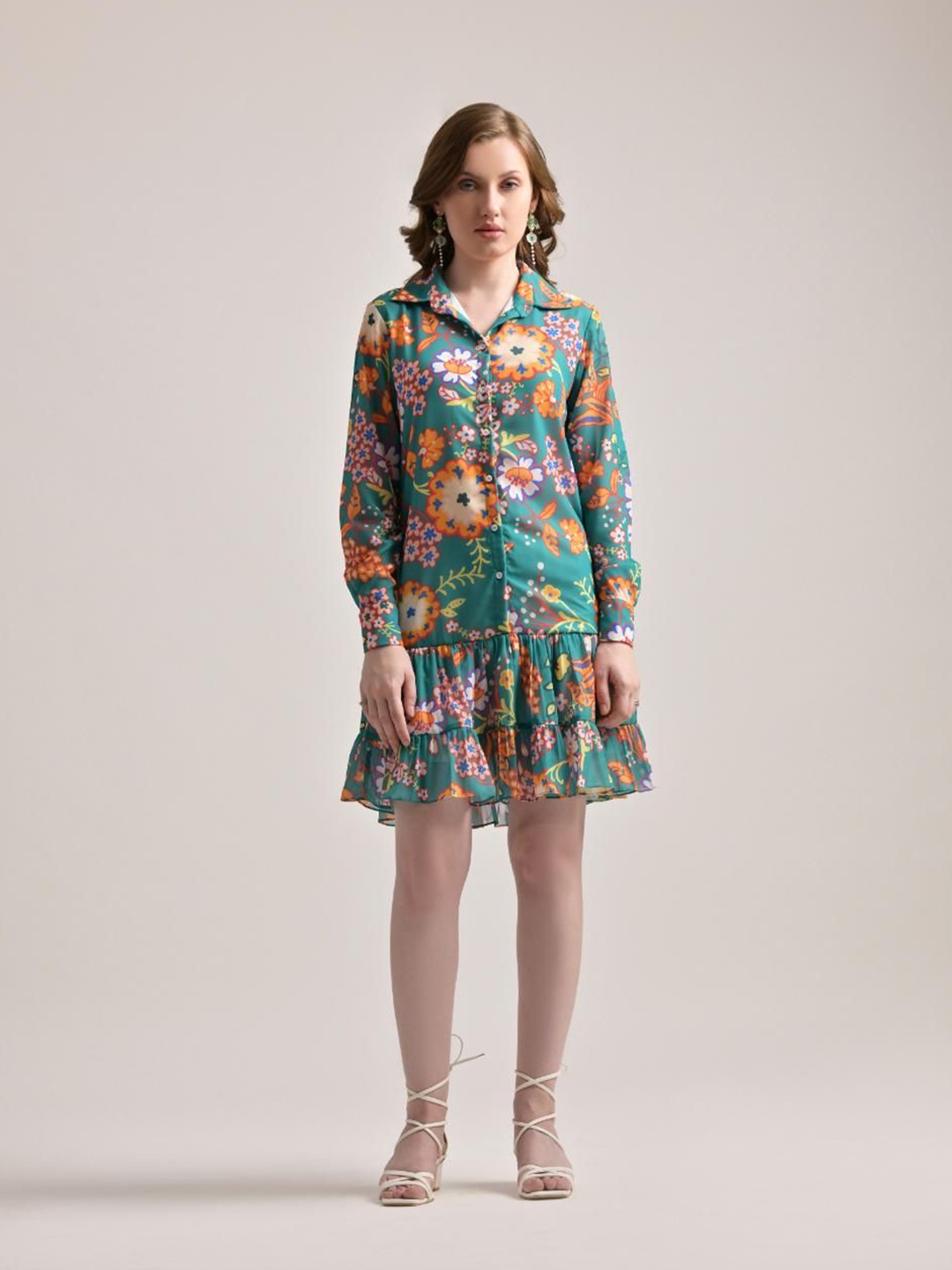 

The Samoa Floral Print Shirt Dress, Blue