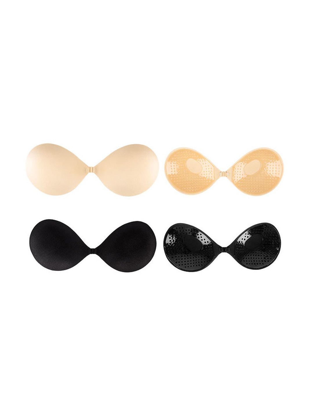 

KRENOZ Set of 4 Reusable Stick-On Lingerie accessories, Black