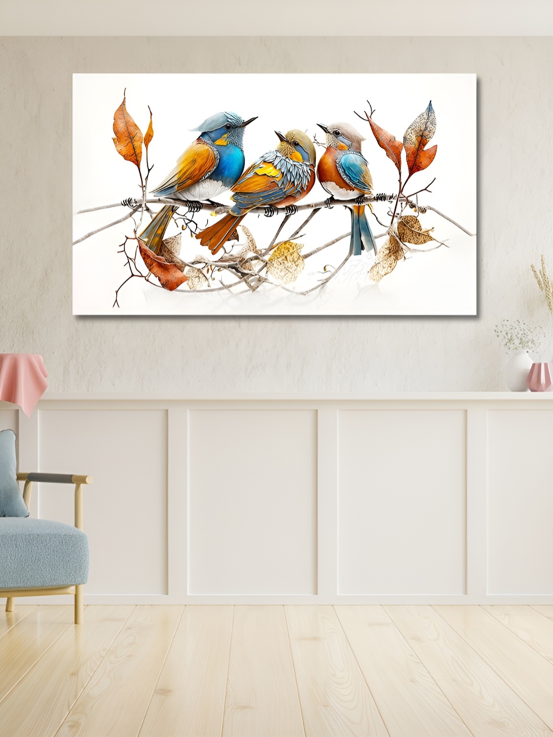 

OLIVE TREE White & Yellow Birds & Animals Wood & Canvas Wall Art