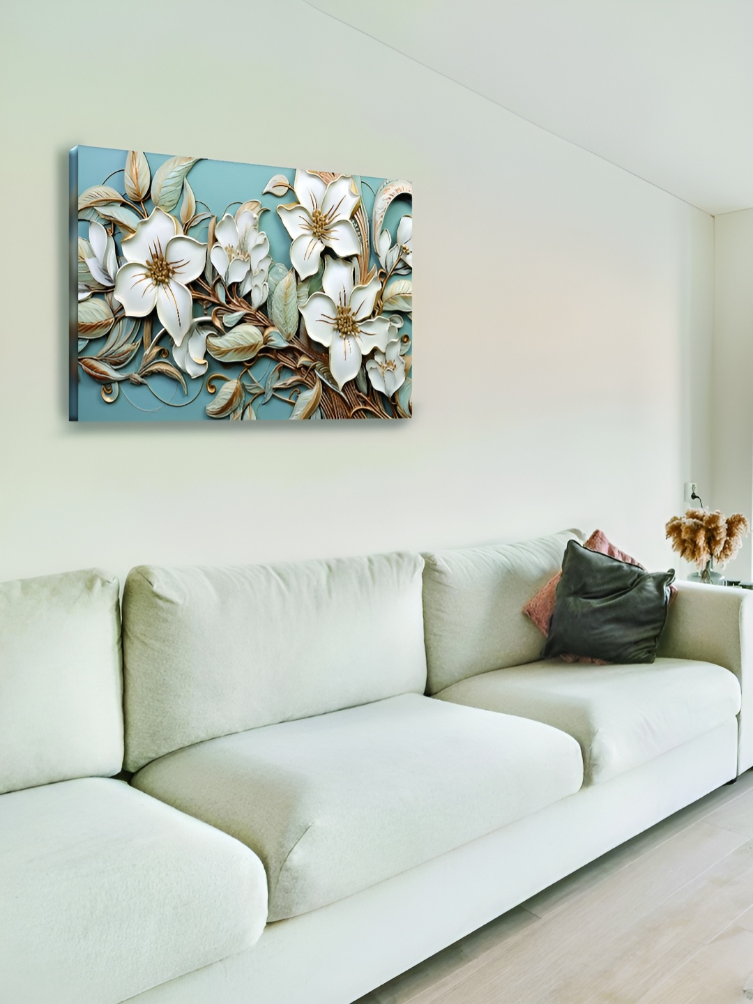 

OLIVE TREE Blue & White Wooden Floral and Botanical Paintings Wall Art