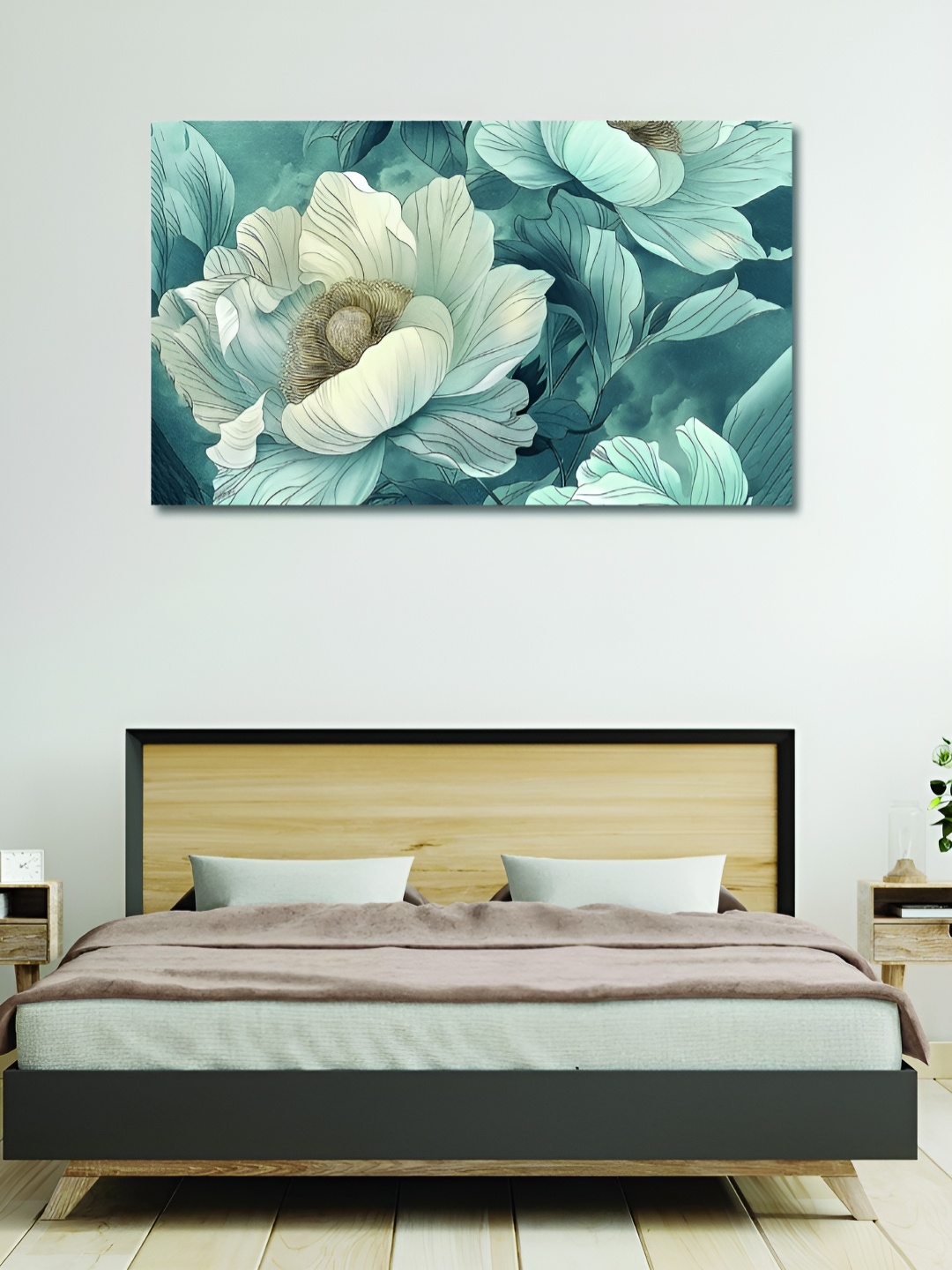 

OLIVE TREE Green & Cream-Coloured Wooden Paintings Wall Art