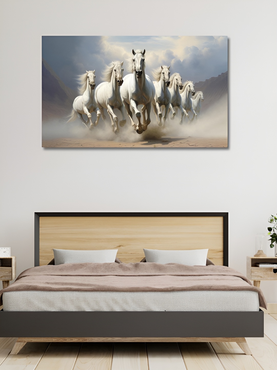 

OLIVE TREE White & Blue Wooden Paintings Wall Art
