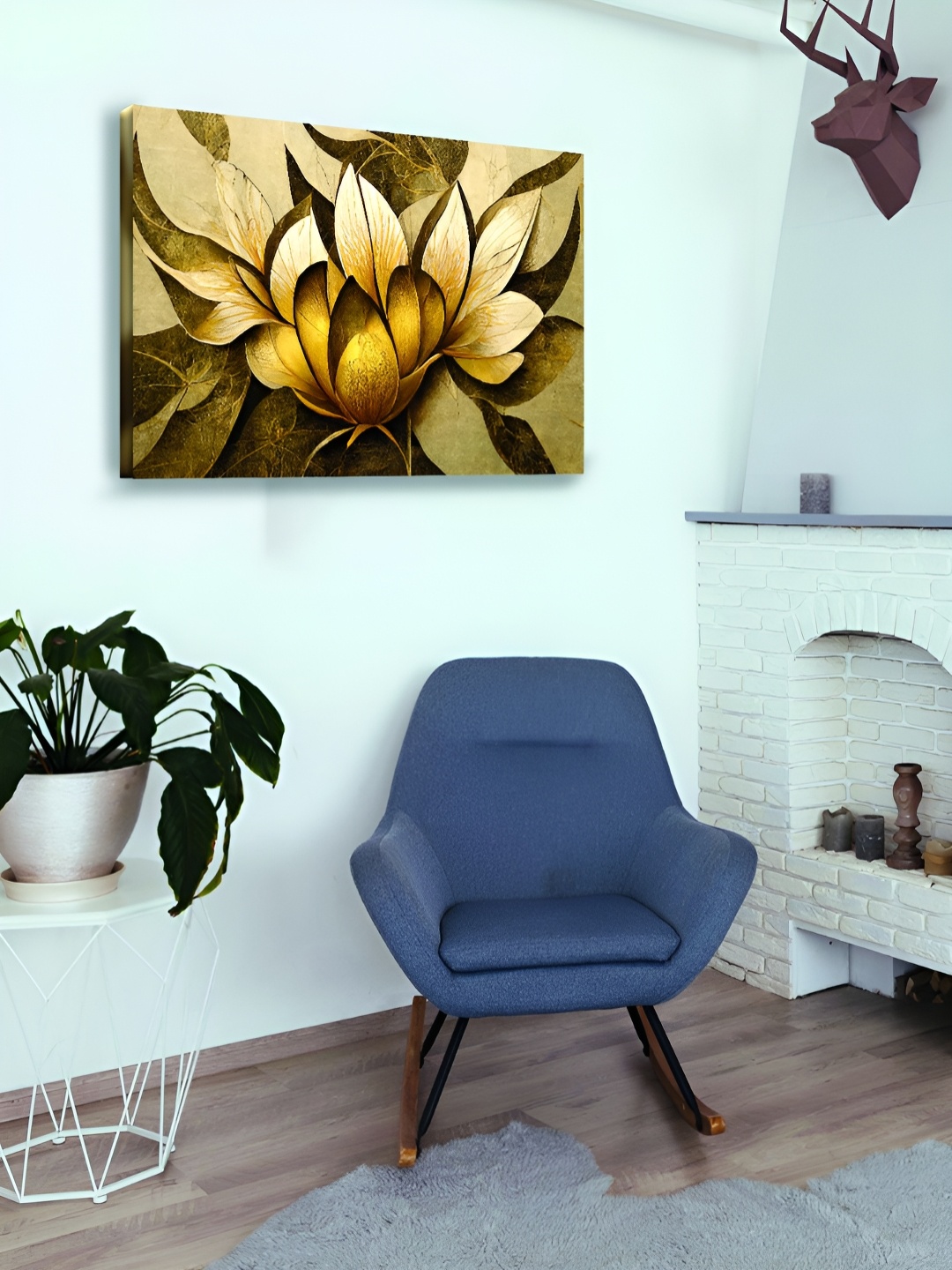 

OLIVE TREE Green & Brown Floral & Botanical Wood & Canvas Wall Art