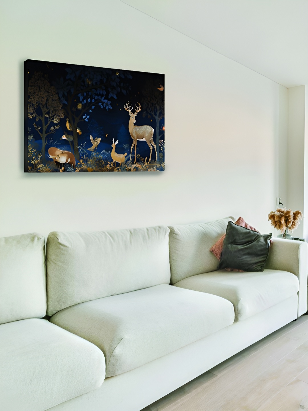 

OLIVE TREE Blue & Brown Birds & Animals Wood & Canvas Wall Art