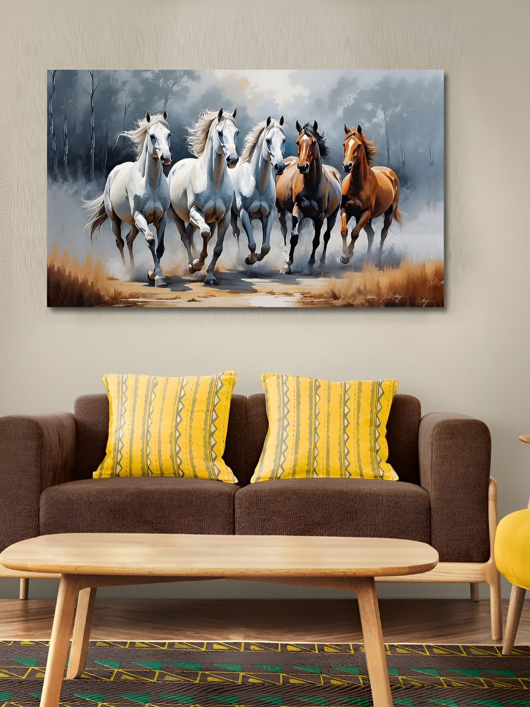 

OLIVE TREE White & Brown Animals Wooden Canvas Religious Wall Art
