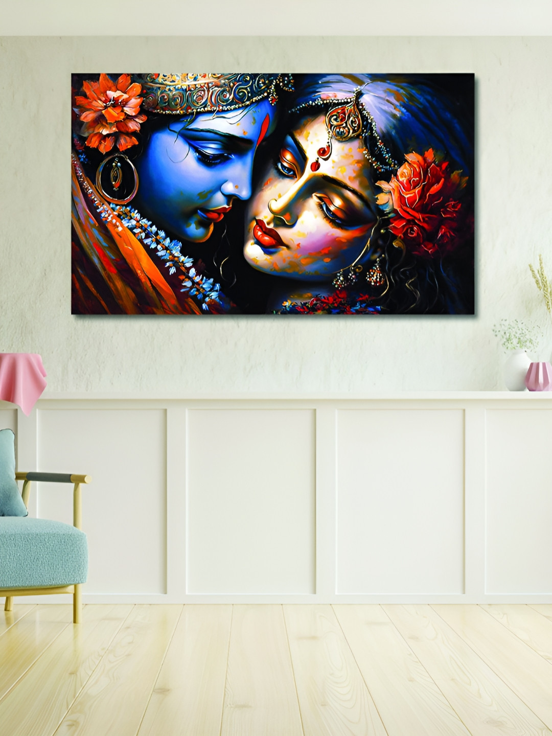 

OLIVE TREE Black & Nude Wooden Canvas Religious Wall Art