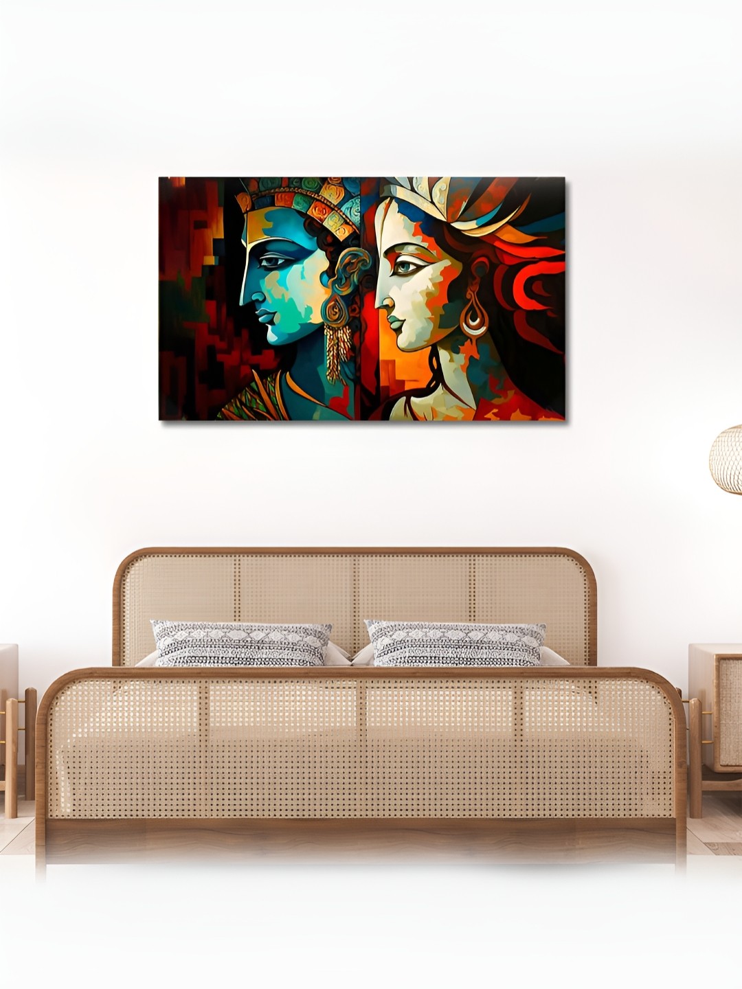 

OLIVE TREE Black & Green Wooden Canvas Religious Wall Art