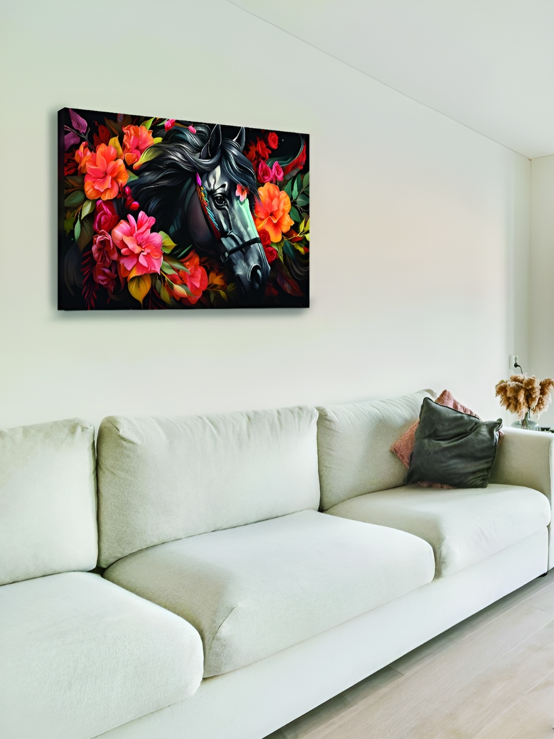 

OLIVE TREE Grey & Pink Wooden Wall Painting