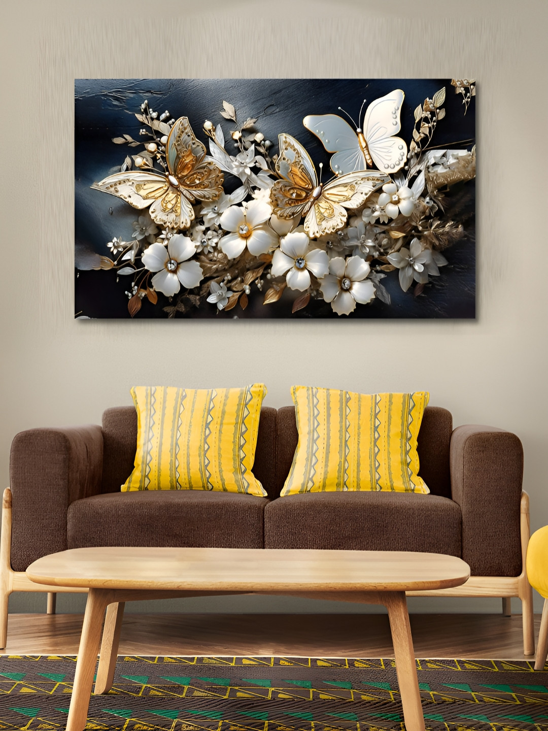 

OLIVE TREE Blue & White Wooden Floral and Botanical Wall Paintings