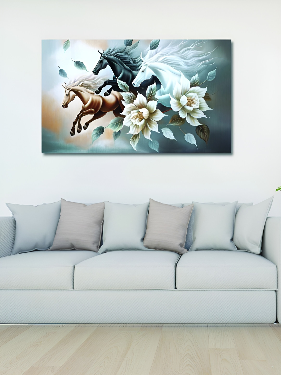 

OLIVE TREE Blue & White Wooden Floral and Botanical Wall Paintings