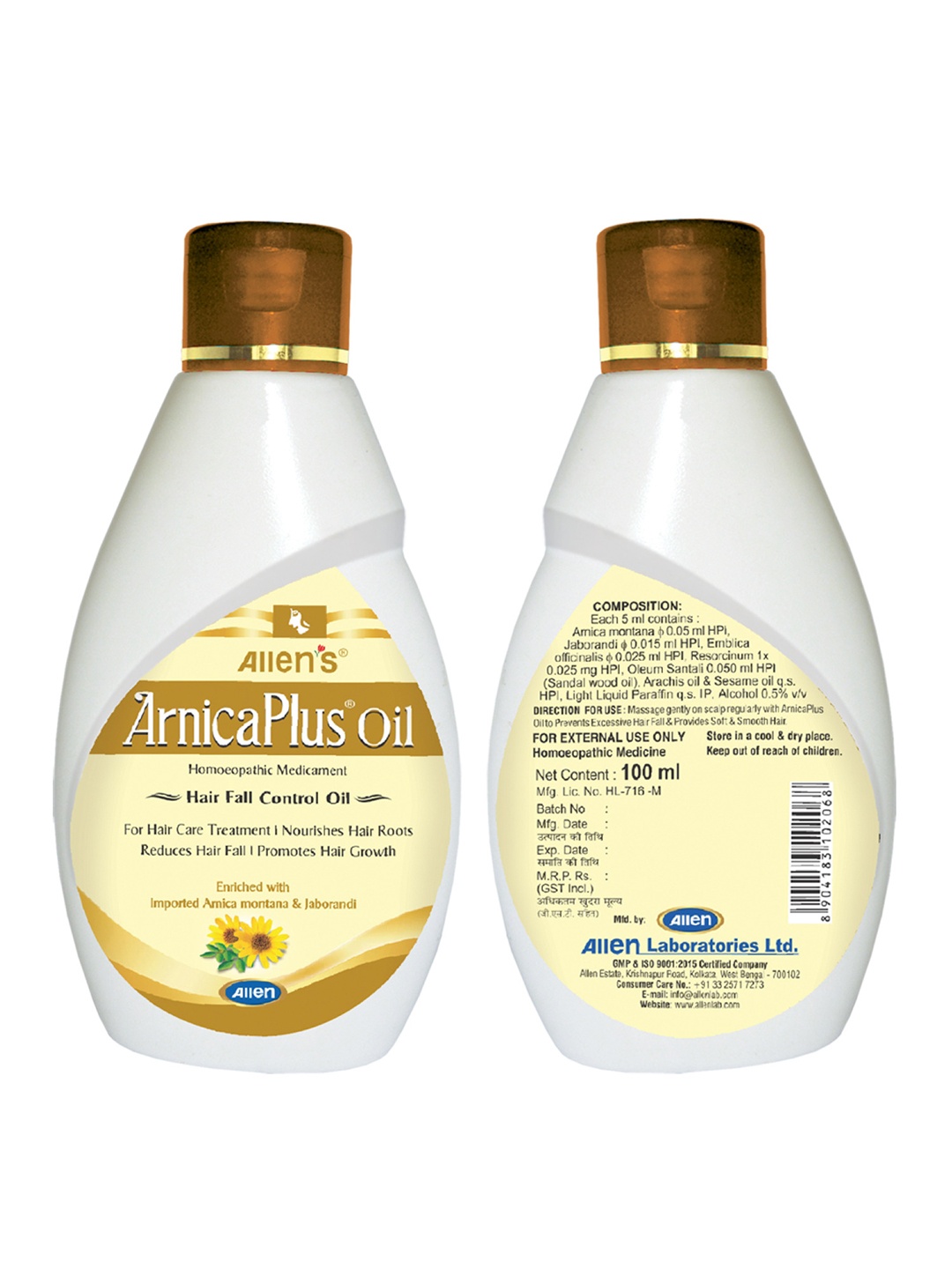 

ALLEN Arnica Plus Hair Oil - 100 ml, White