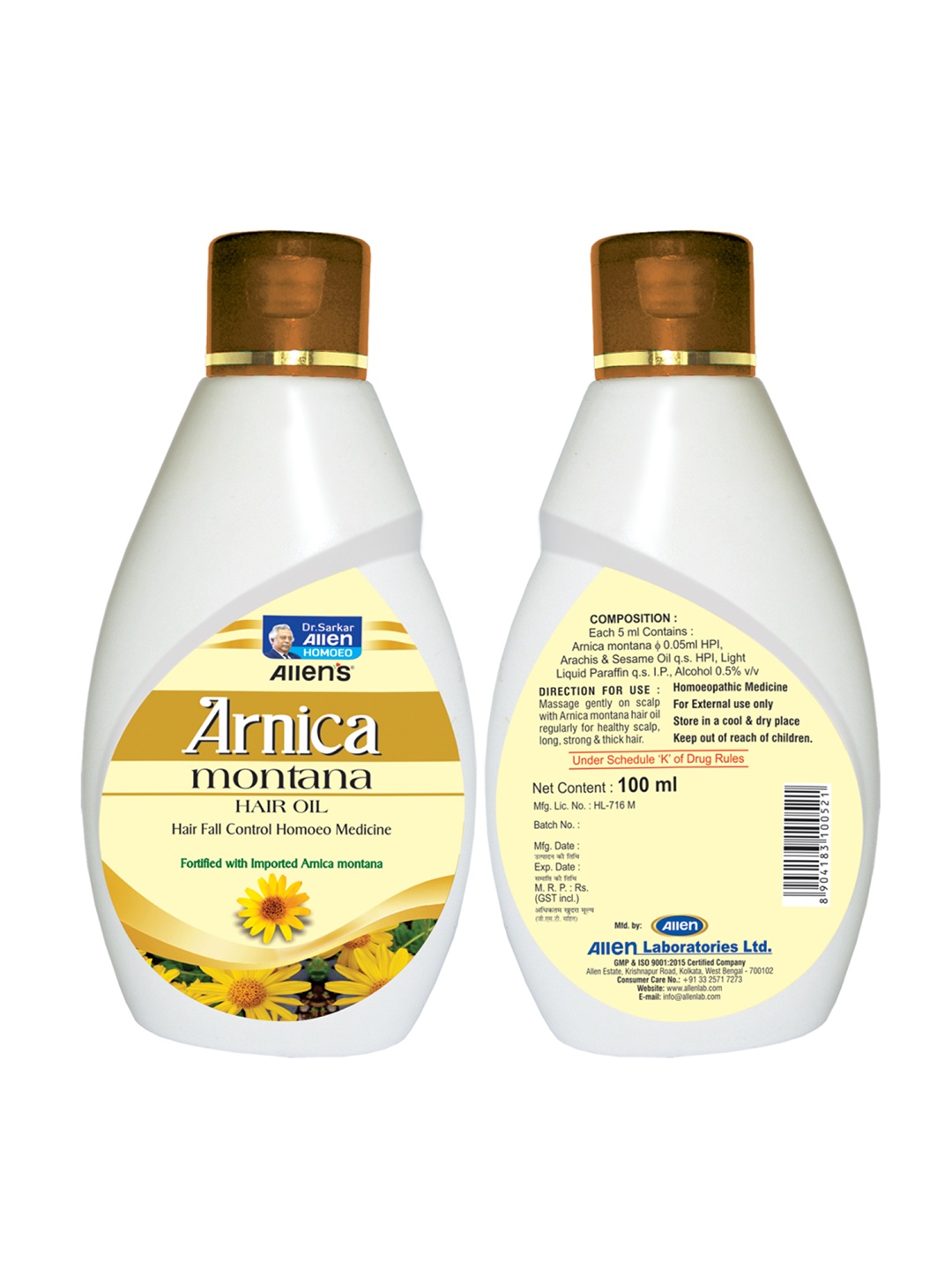 

ALLEN Arnica Montana Hair Oil -100 ml, White