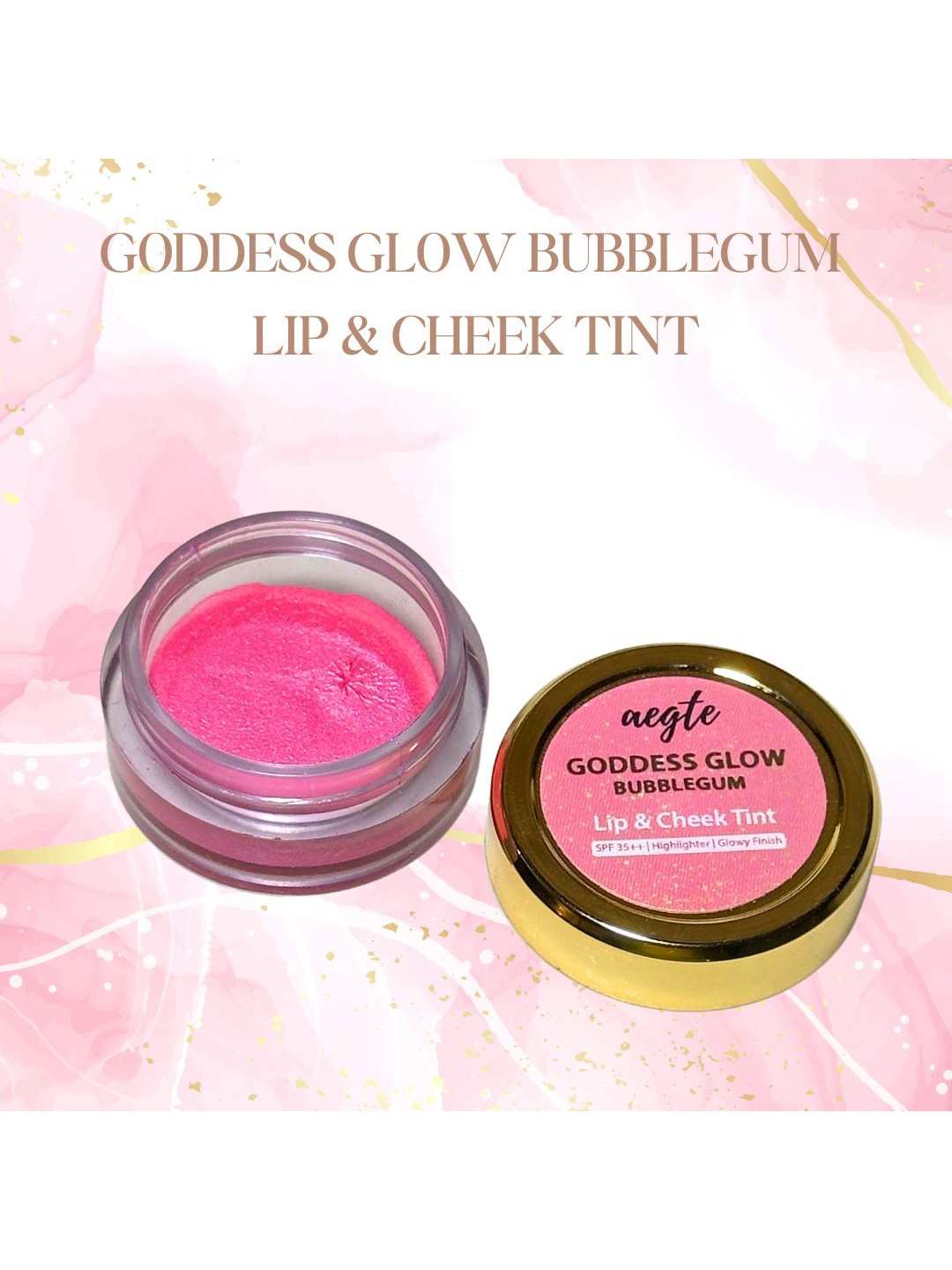 

Aegte Goddess Glow Bubblegum Lip & Cheek Tint - 5g, Pink