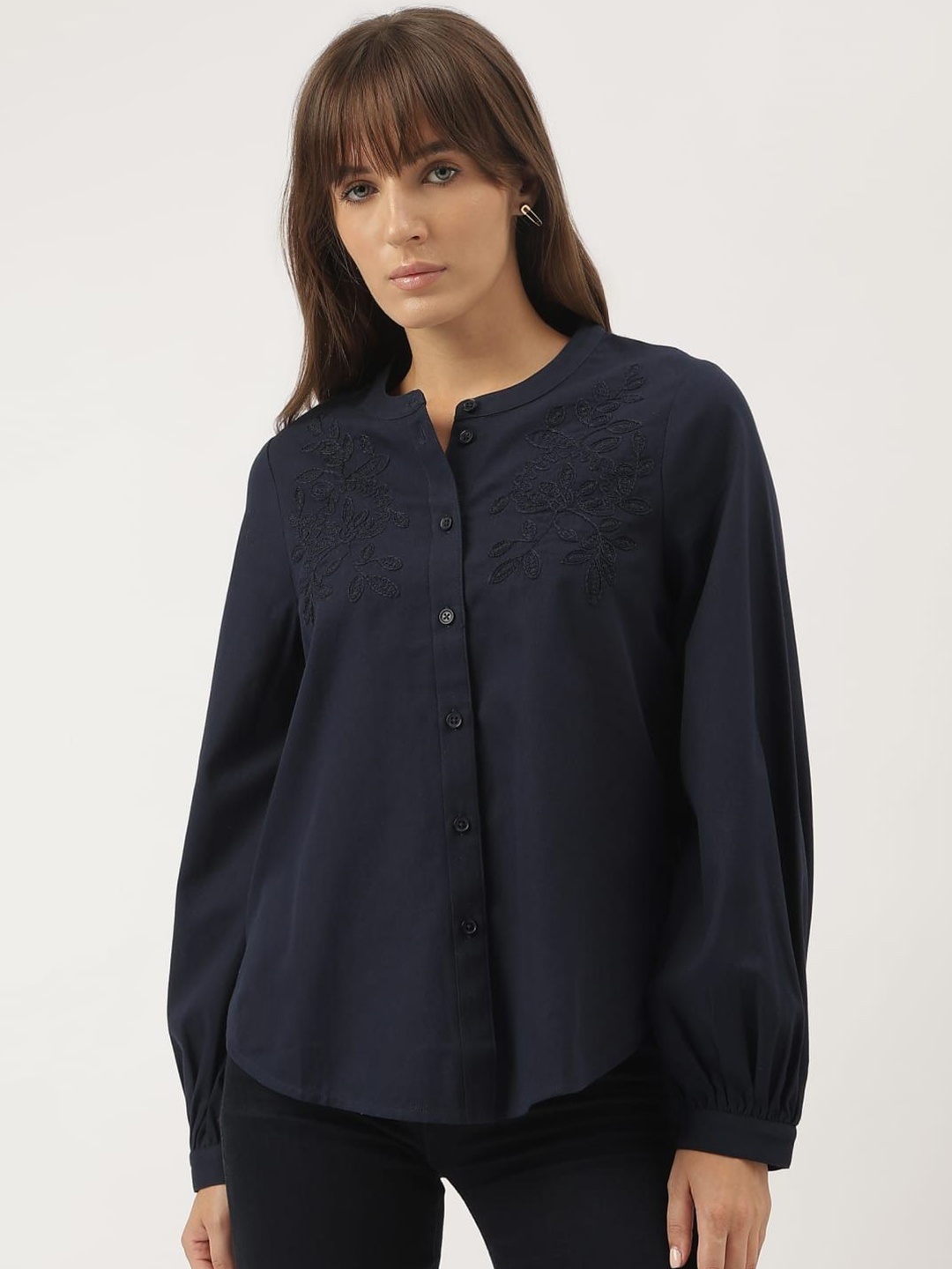 

Marks & Spencer Women Opaque Casual Shirt, Navy blue