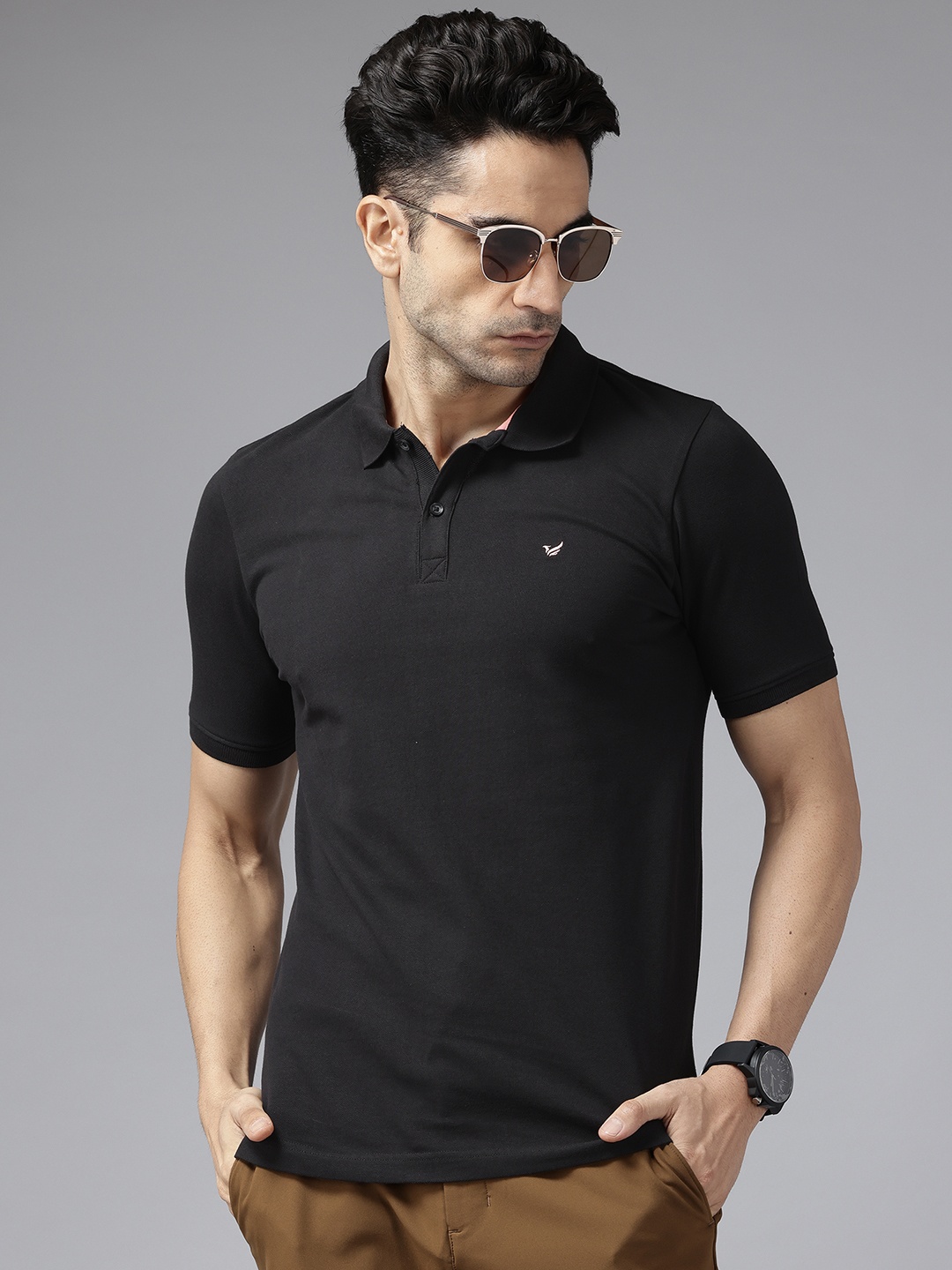 

Blackberrys Polo Collar Slim Fit T-shirt, Black