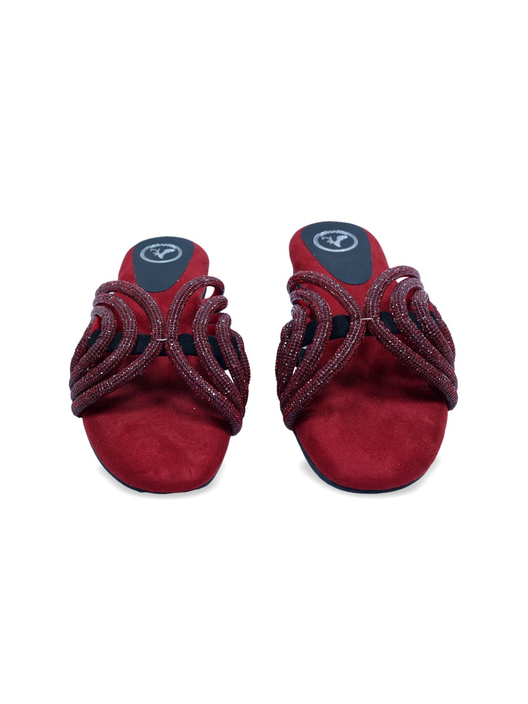 

Sana K Luxurious Footwear Party Kitten with Bows, Red