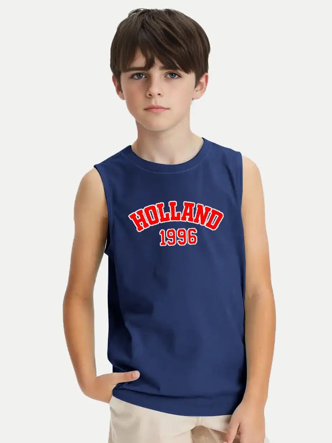

BAESD Boys Typography Round Neck T-shirt, Blue