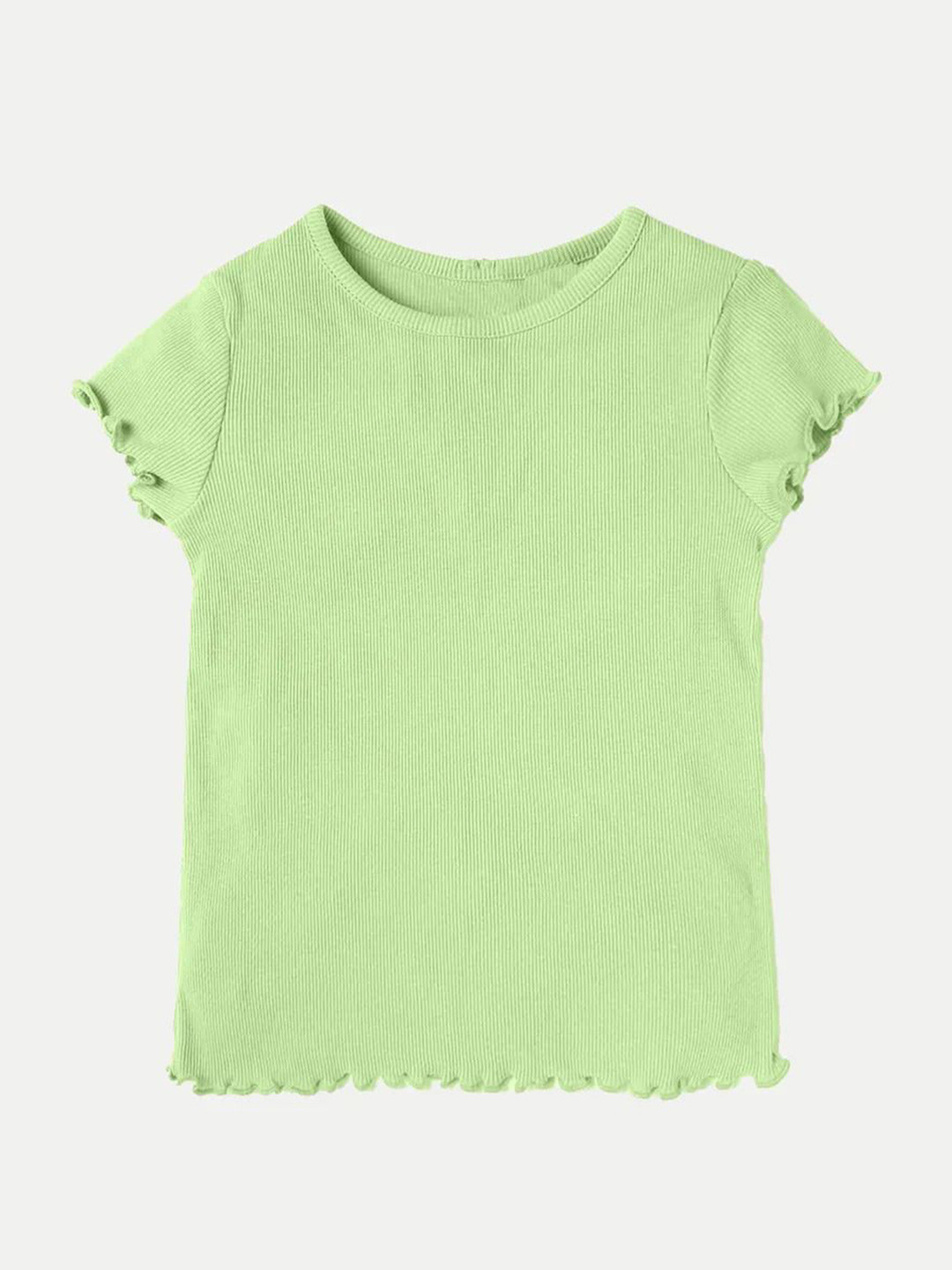 

BAESD Girls Solid Round Neck T-shirt, Green