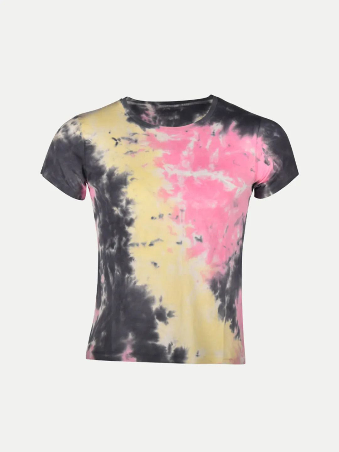 

BAESD Girls Tie and Dye Round Neck T-shirt, Black