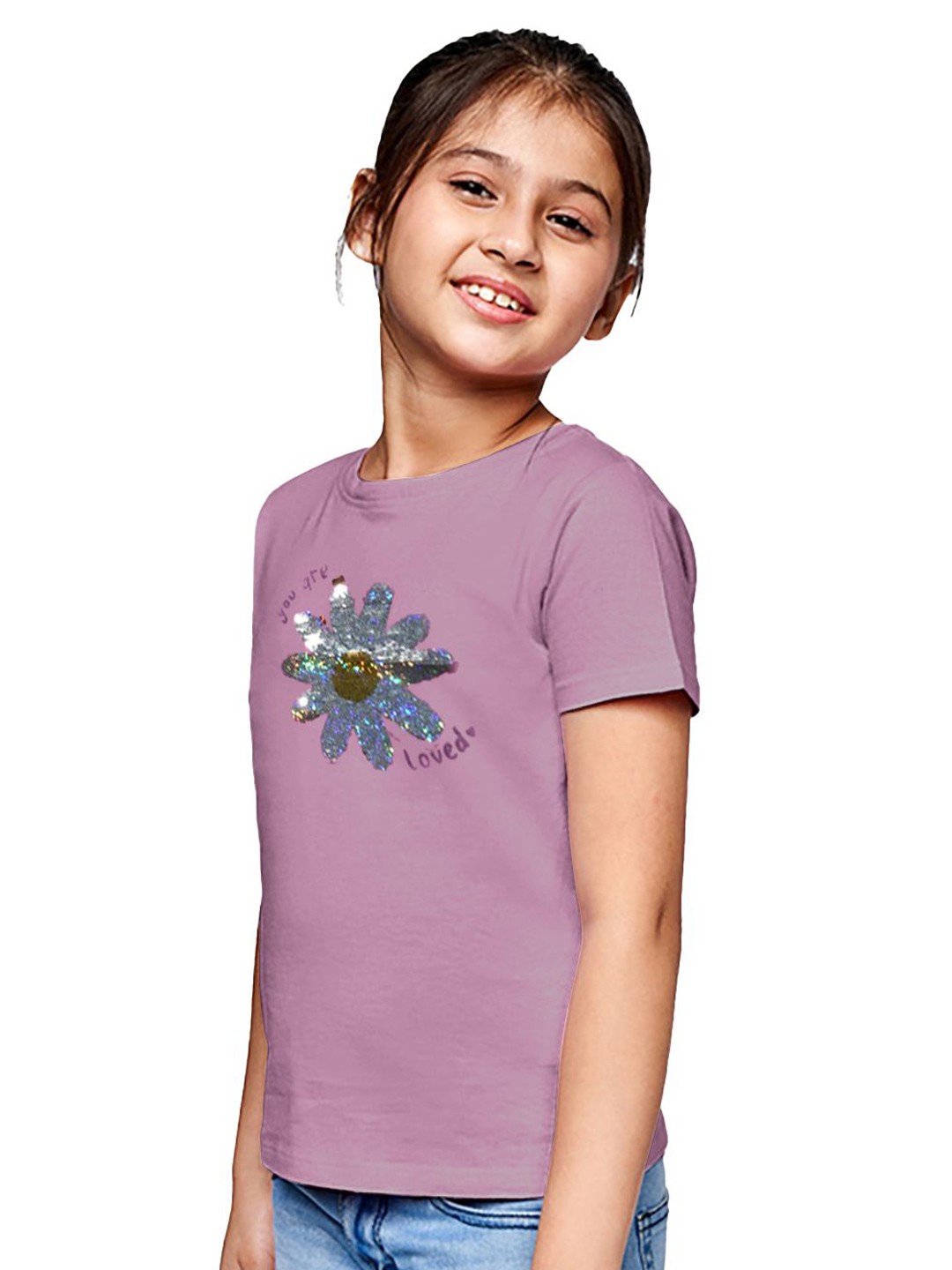 

BAESD Boys Printed Applique T-shirt, Purple
