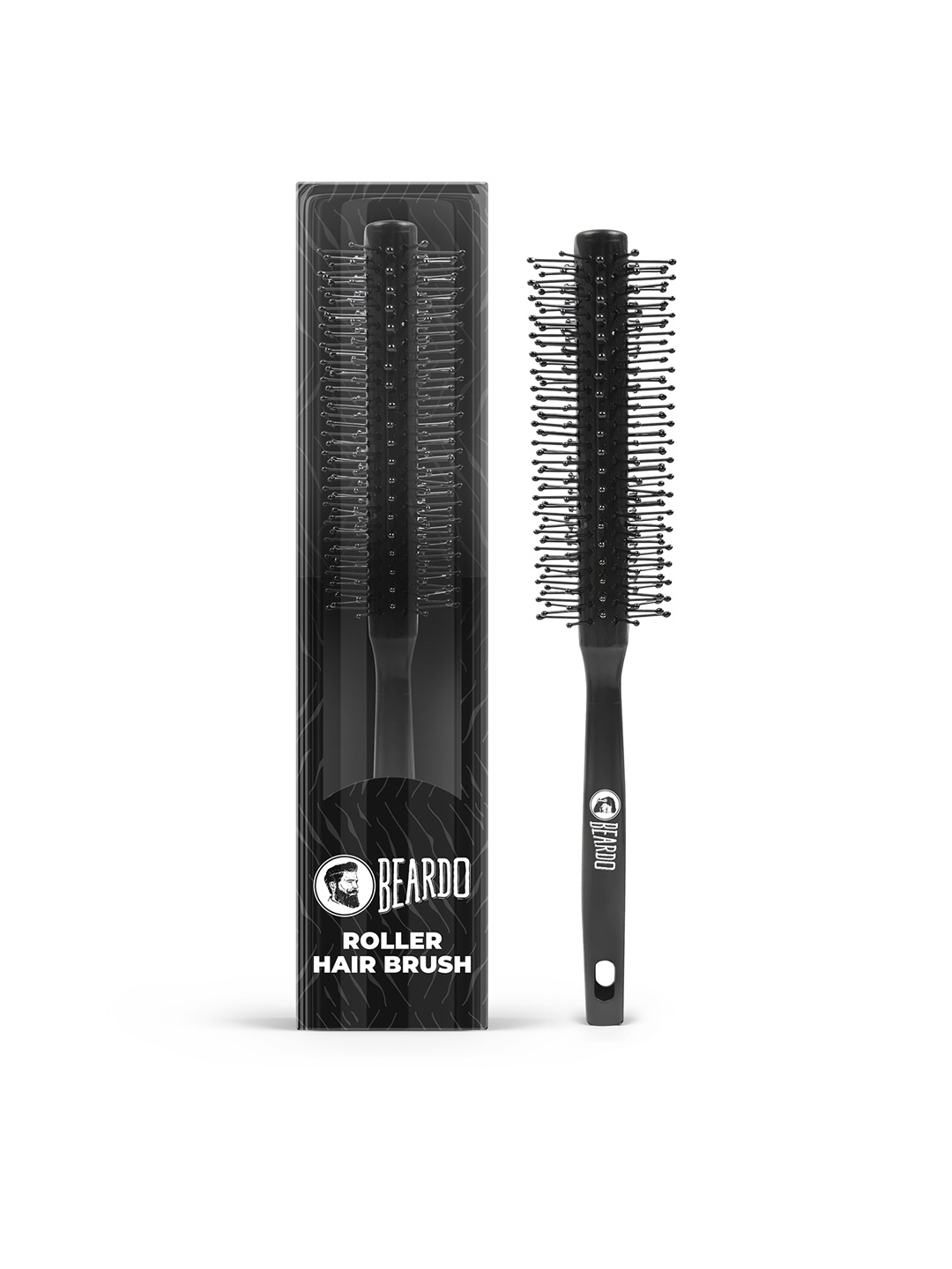 

BEARDO Men Roller Volumizer Hair Brush for Smoothing & Volumizing - Black