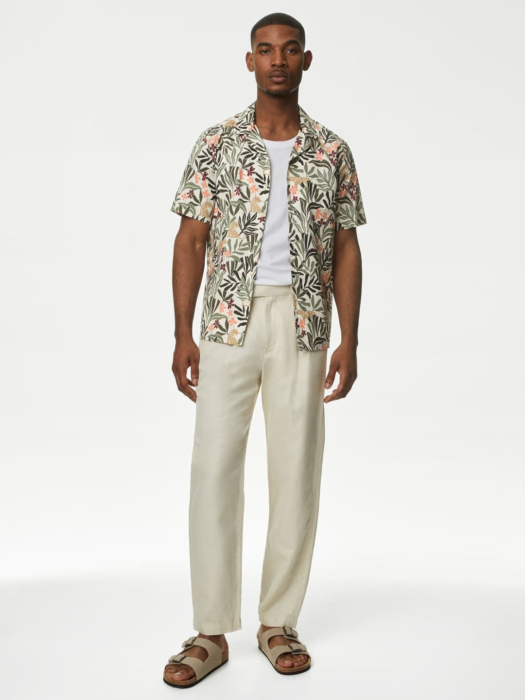 

Marks & Spencer Men Opaque Printed Casual Shirt, Green