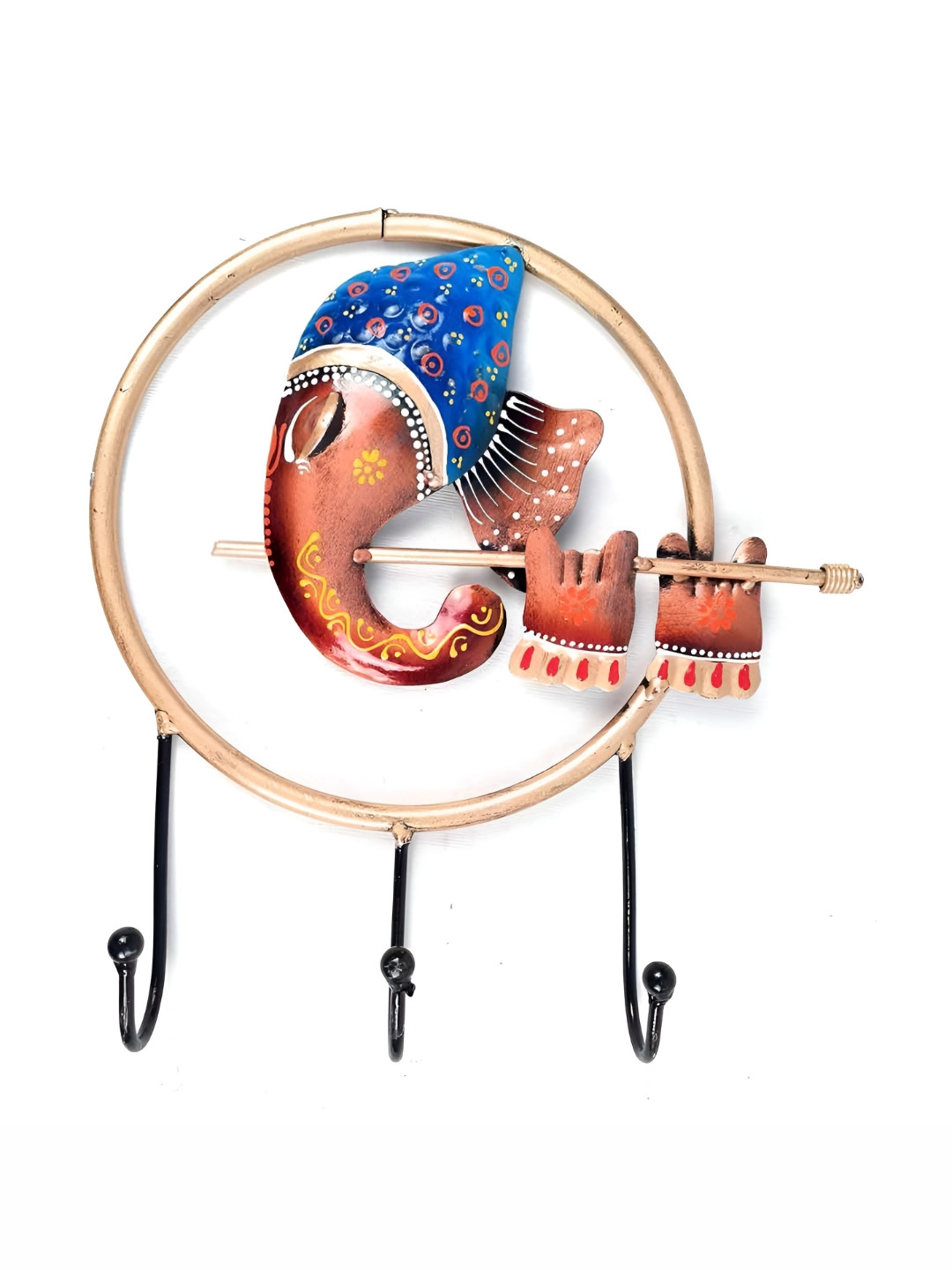 

apka mart Brown & Blue Ganesh Design Key Holder Stands
