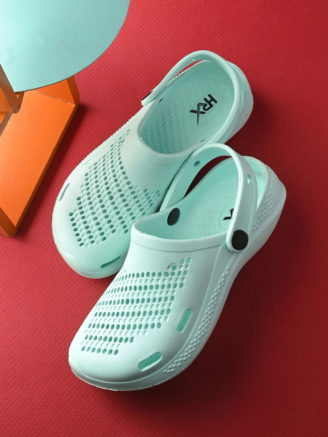 

HRX by Hrithik Roshan Women Sea Green Self Design Rubber Clogs