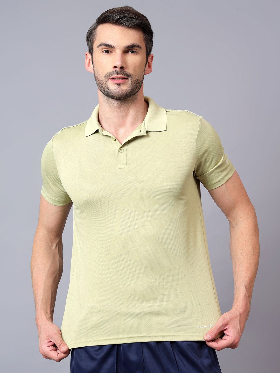 

Shiv Naresh Men Polo Collar T-shirt, Green