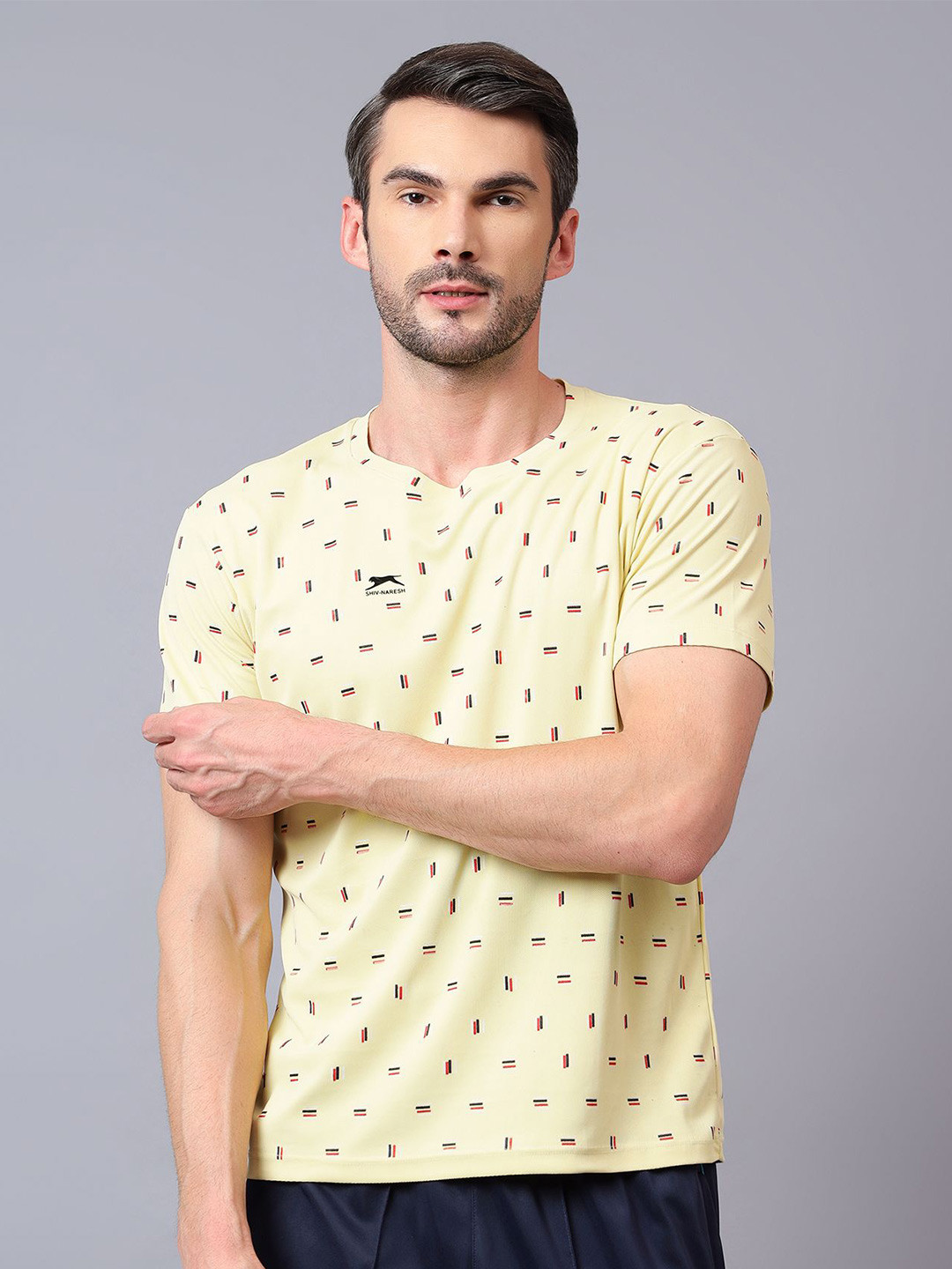 

Shiv Naresh Men Printed T-shirt, Yellow