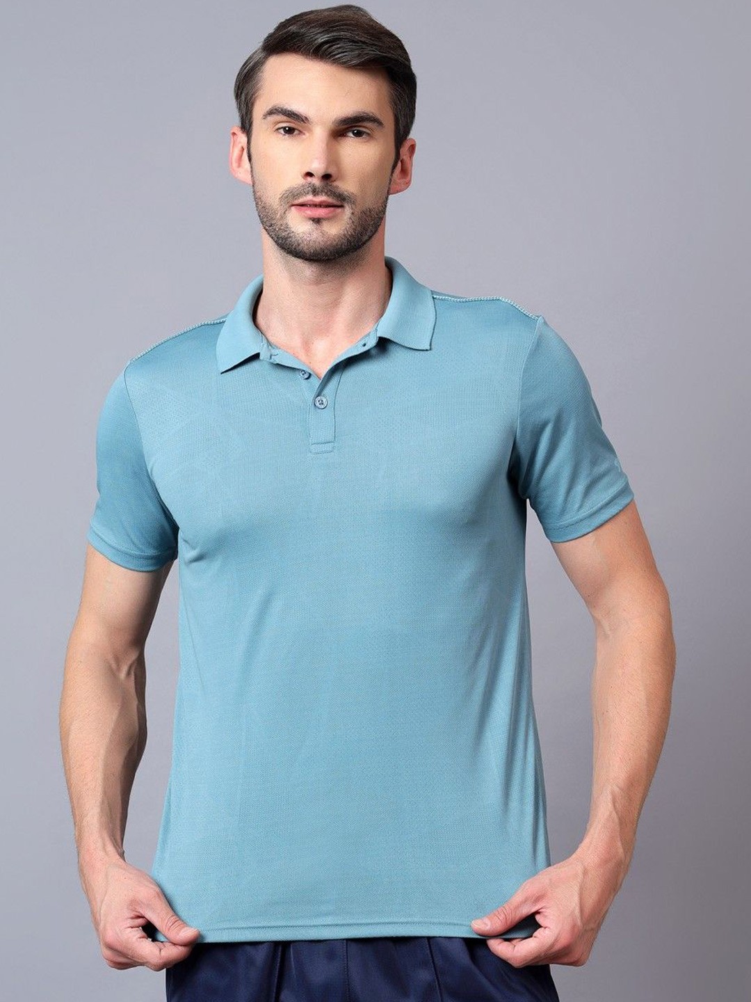 

Shiv Naresh Men Polo Collar T-shirt, Blue