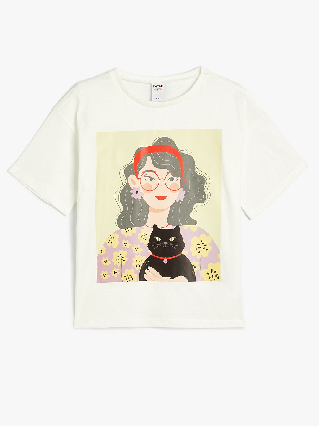 

Koton Girls Printed T-shirt, Beige