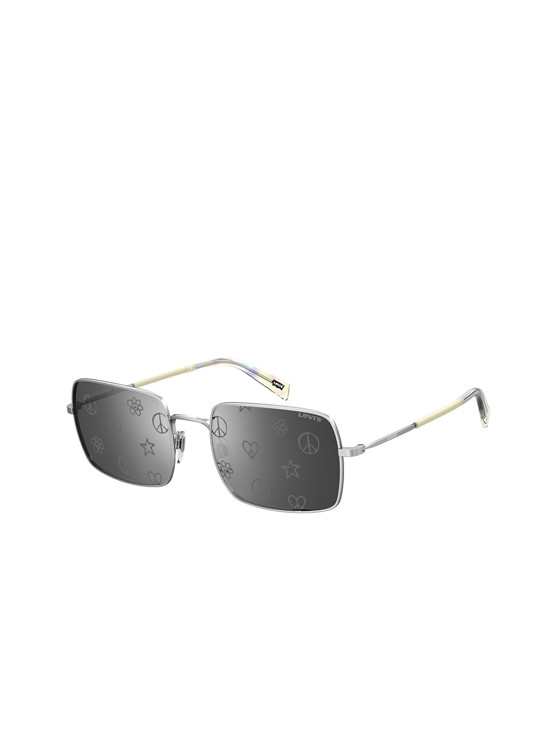 

Levis Unisex Square Sunglasses with UV Protected Lens 20483101058BF, Black