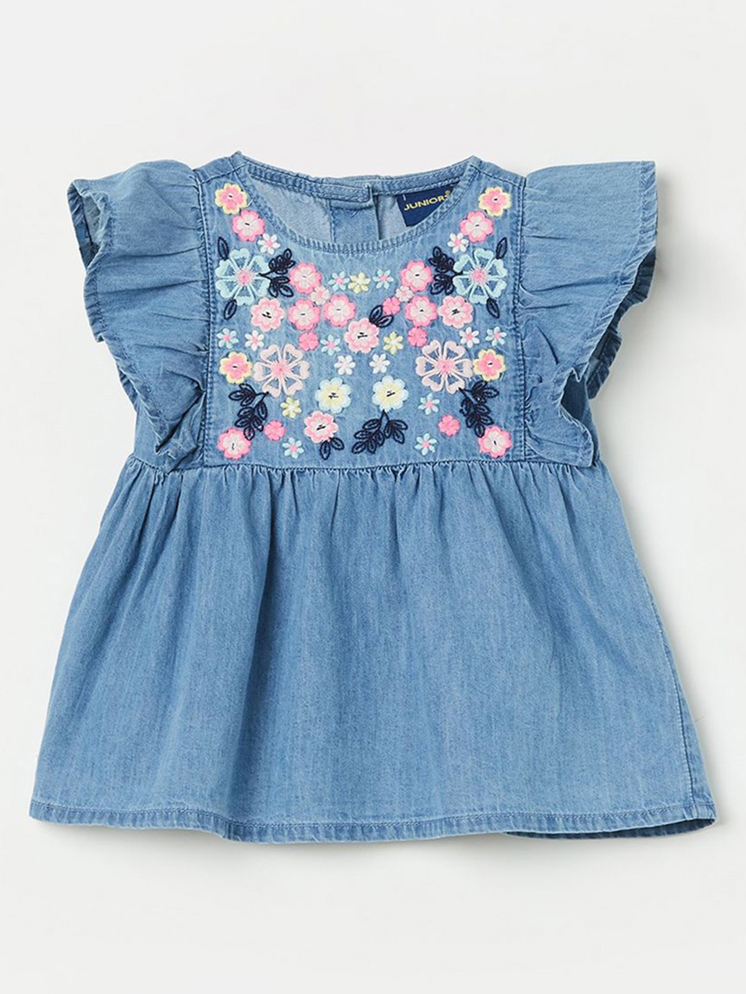 

Juniors by Lifestyle Floral Flutter Sleeve Cotton Top, Blue