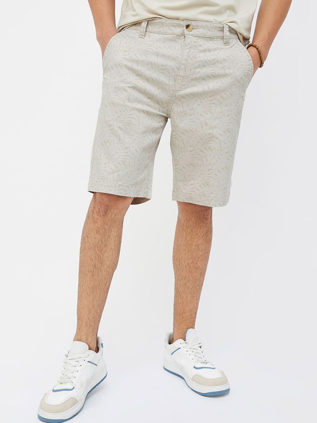 

Fame Forever by Lifestyle Men Printed Shorts, Beige
