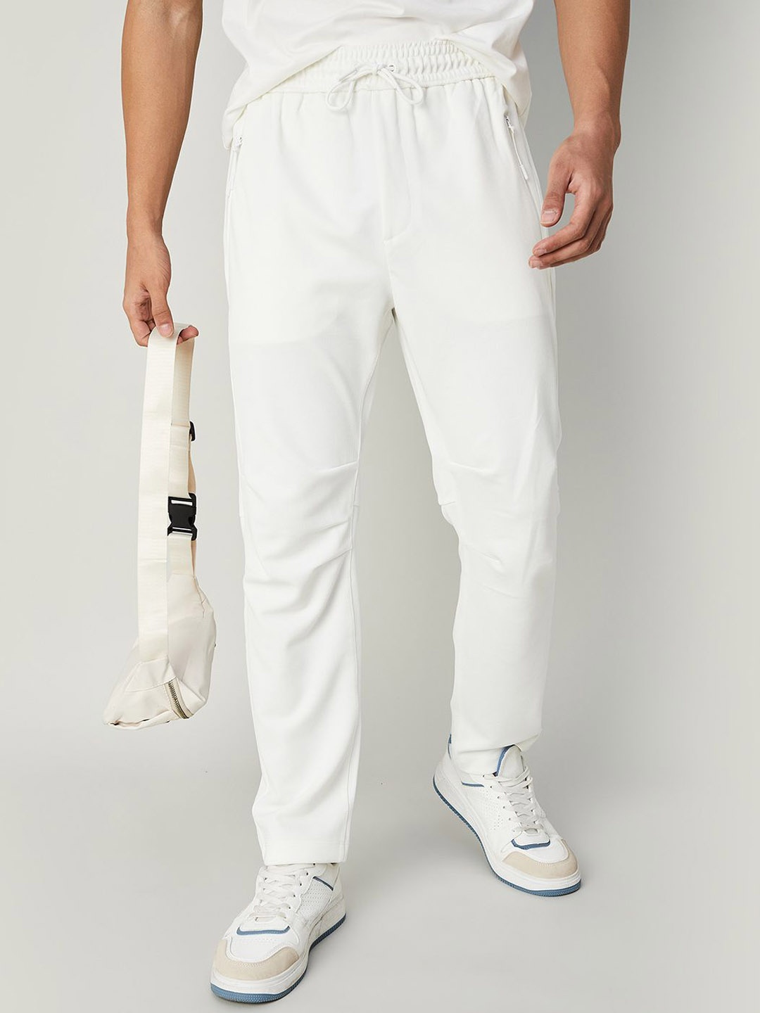 

Forca by Lifestyle Men Cotton Track Pants, Off white