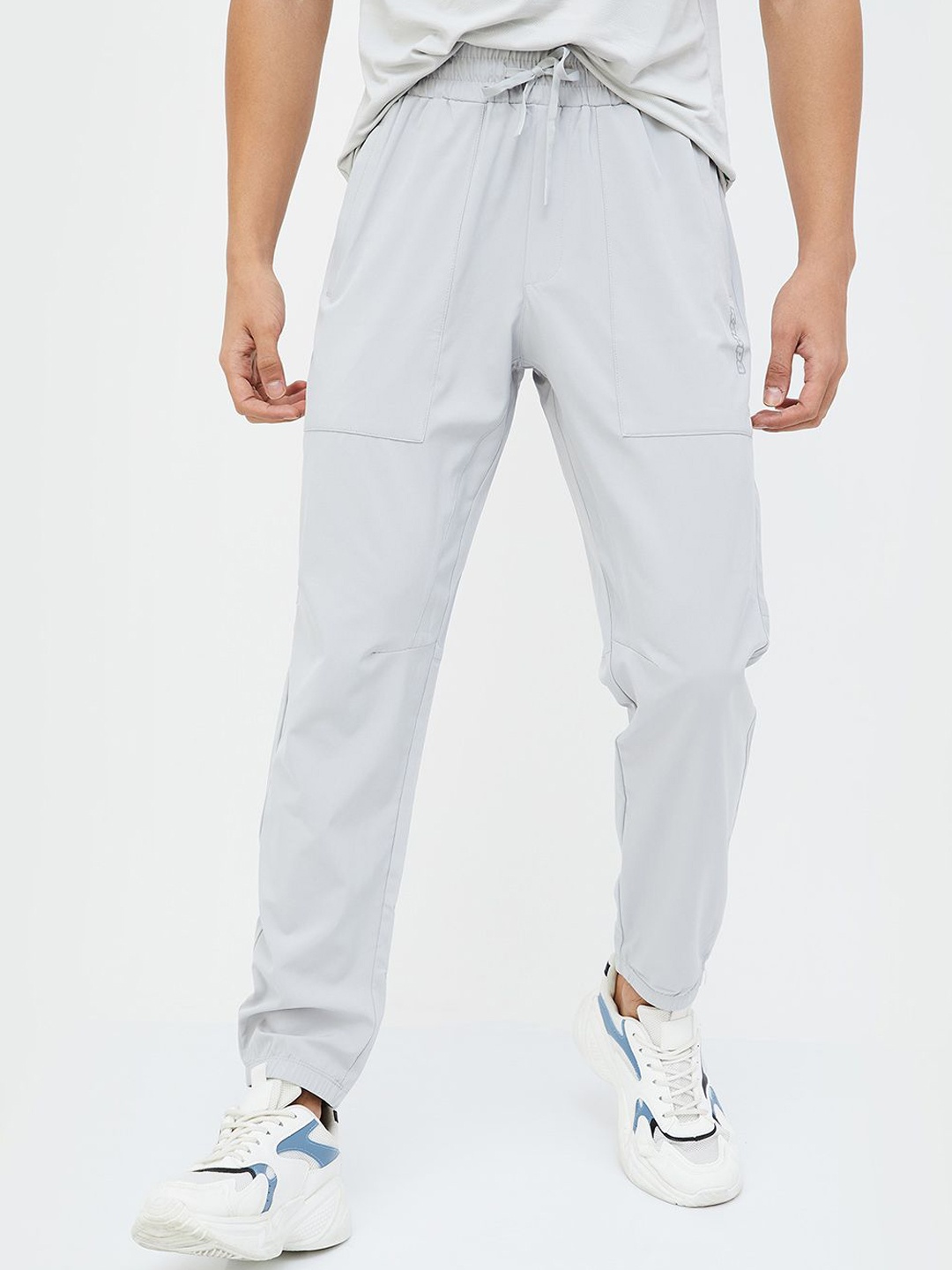 

Kappa Men Printed Polyester Track Pants, Grey