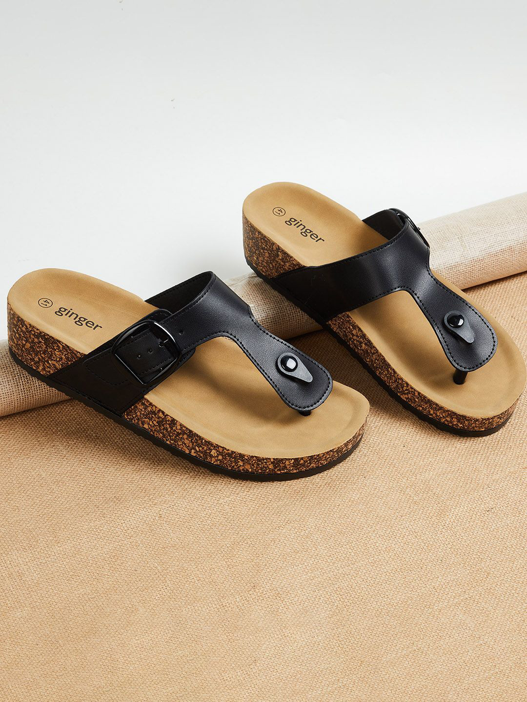 

Ginger by Lifestyle Women T-Strap Flats, Black