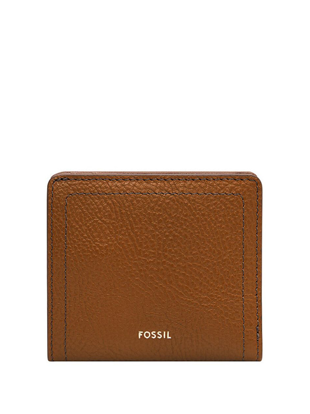 

Fossil Women Typography Leather Two Fold Wallet, Brown