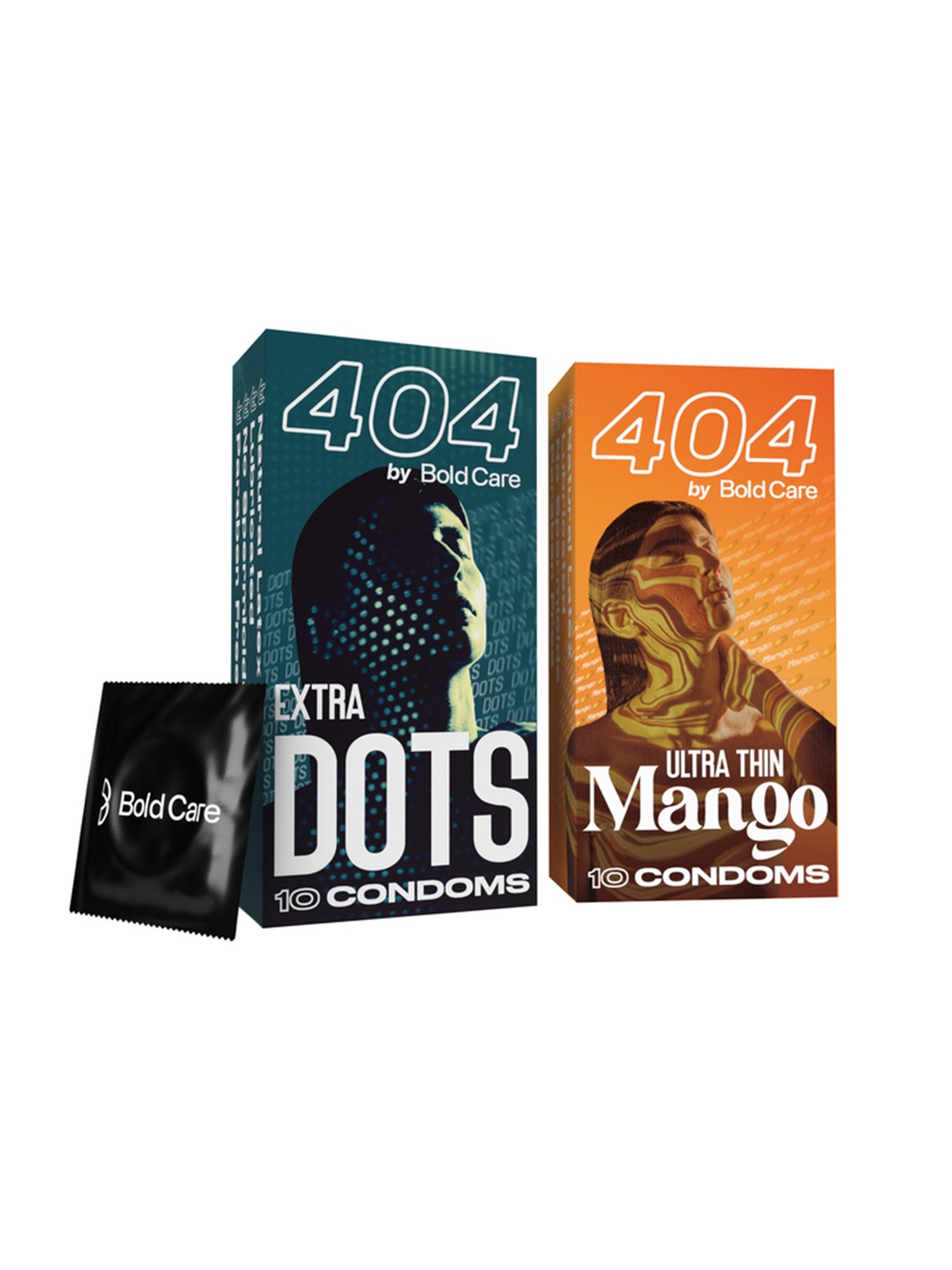 

Bold Care Set Of 2 404 Extra Dots & Mango Flavored Condoms - 10Pcs Each, Na